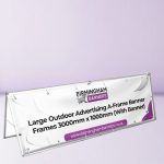 Large Outdoor Advertising A-Frame Banner Frames 3000mm x 1000mm (With Banner)