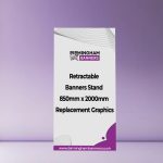 Retractable Banners Stand 850mm x 2000mm Replacement Graphics