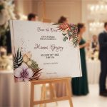 Engagement Party Easel With Printed Sign