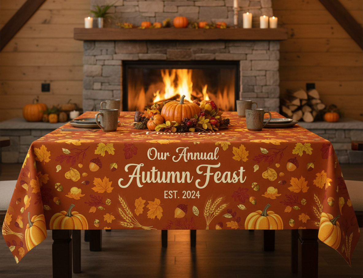 Fitted & Stretch Custom Printed Tablecloths & Table Covers